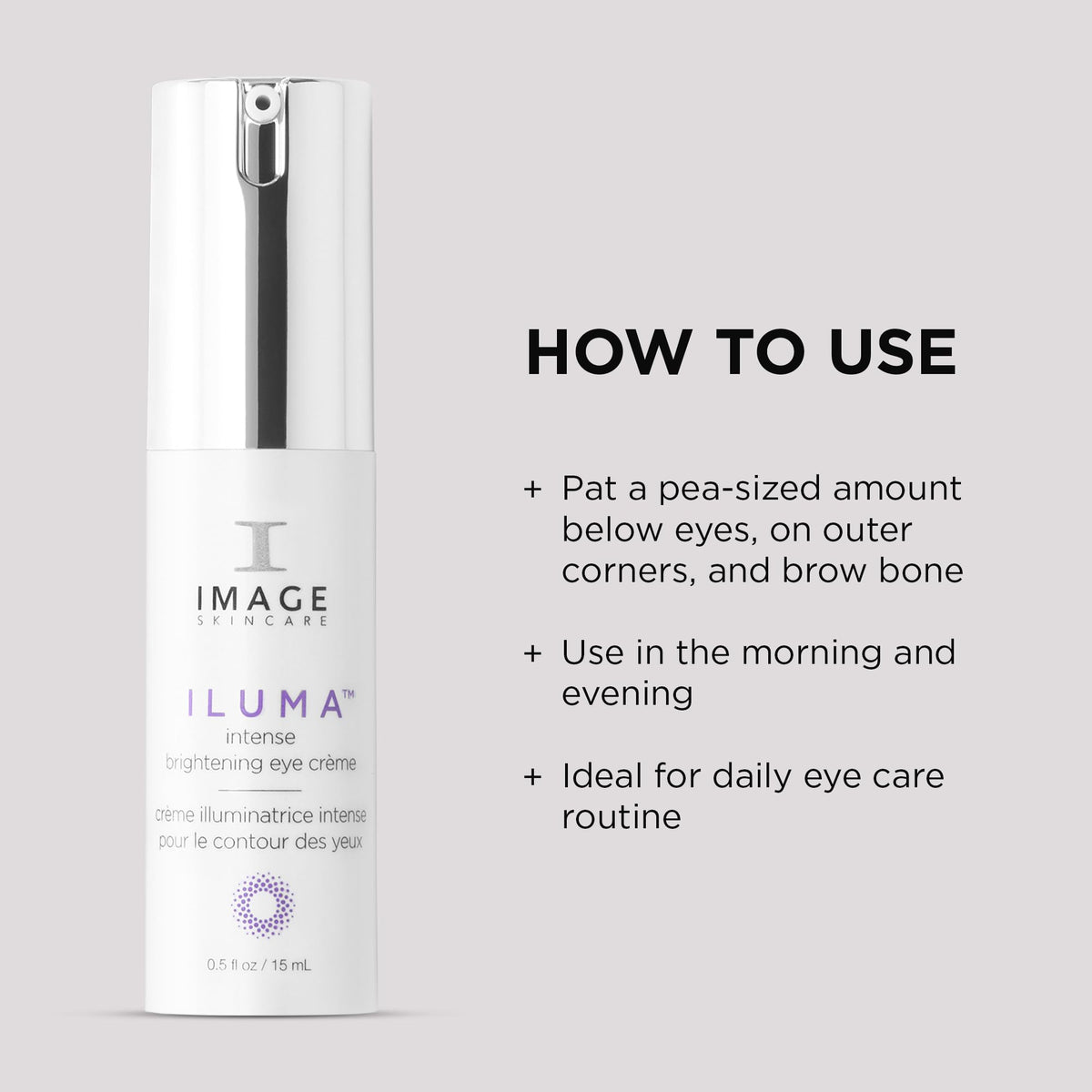 IMAGE Skincare ILUMA under-eye application demonstrated by hands