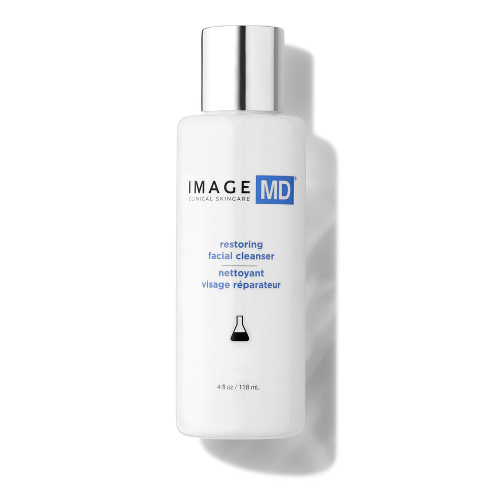 IMAGE Skincare MD Restoring Facial Cleanser bottle with exfoliating action preps skin for serums