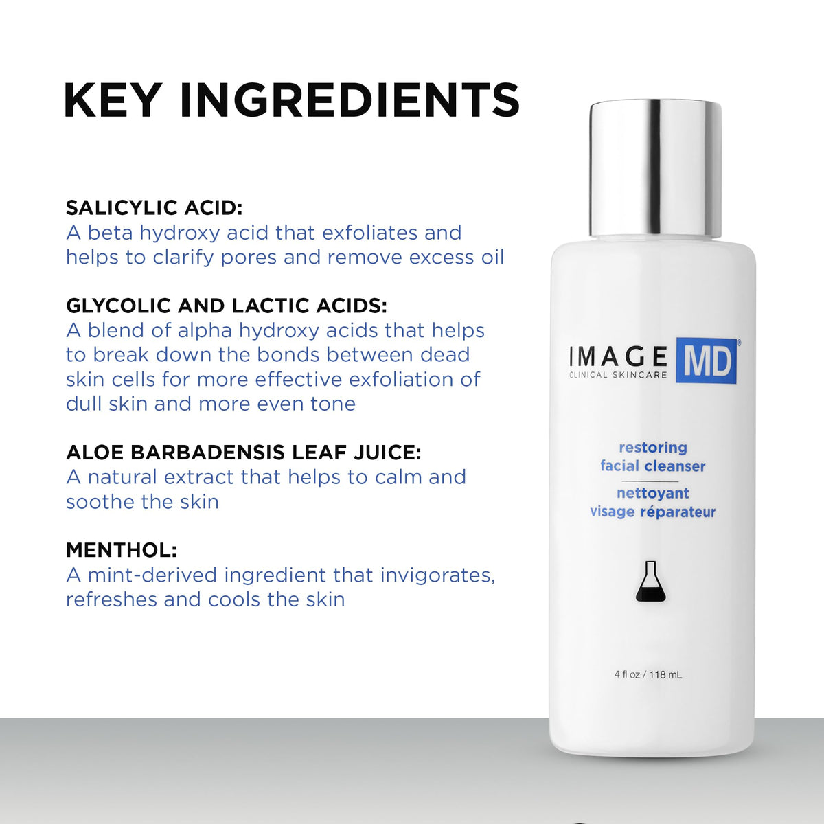 IMAGE Skincare MD Restoring Facial Cleanser creates a perfect canvas for serums