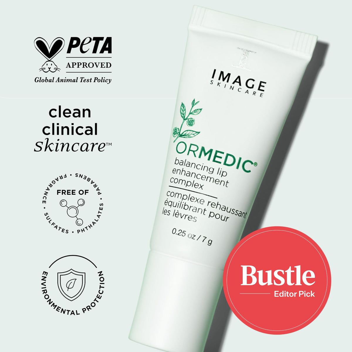 IMAGE Skincare Ormedic morning and night application depicted for routine use.