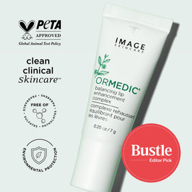 IMAGE Skincare Ormedic morning and night application depicted for routine use.