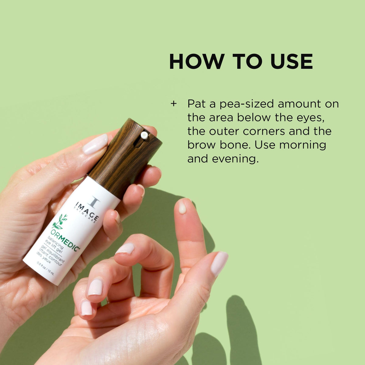 IMAGE Skincare ORMEDIC Balancing Eye Gel fresh application on the eye area