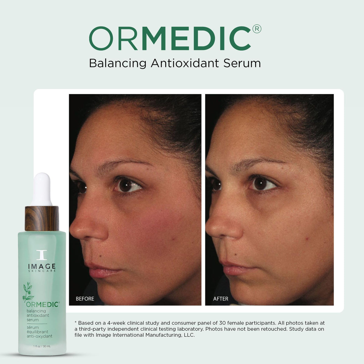 IMAGE Skincare ORMEDIC Balancing Serum featuring grape water and botanicals for nourishment.