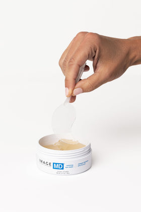IMAGE Skincare Restoring Eye Masks infused with triple-hyaluronic acid for lasting hydration.