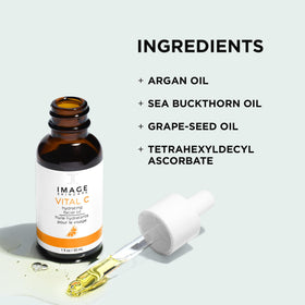 Drops of Vital C oil ready for morning or evening use