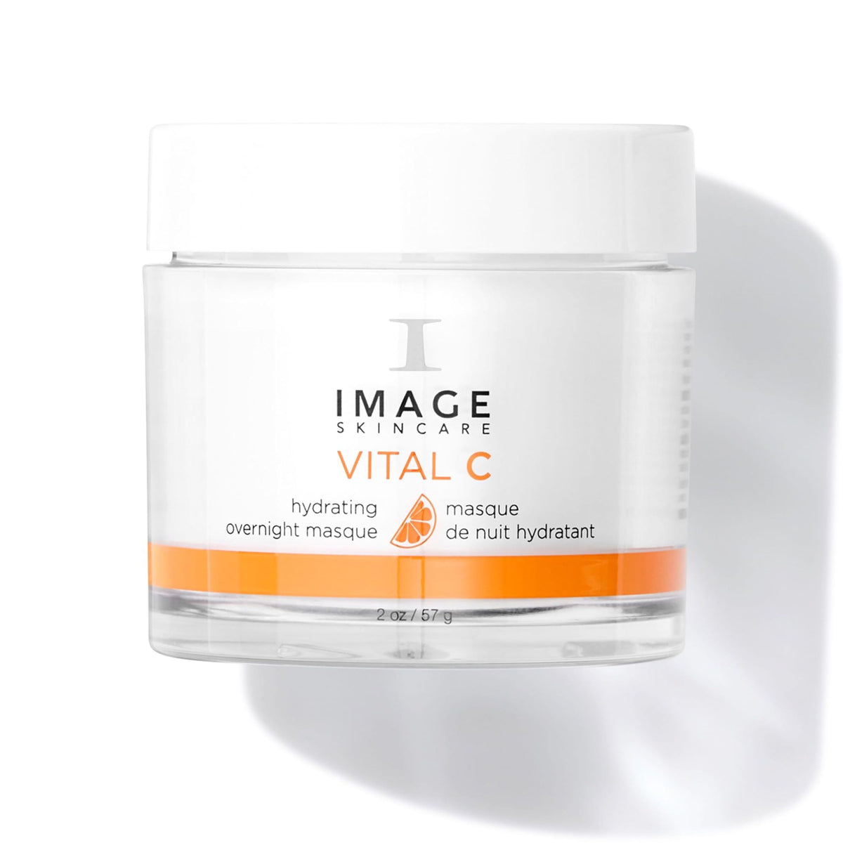 IMAGE Skincare Vital C Overnight Masque jar shows hydrating gel texture for overnight moisture.
