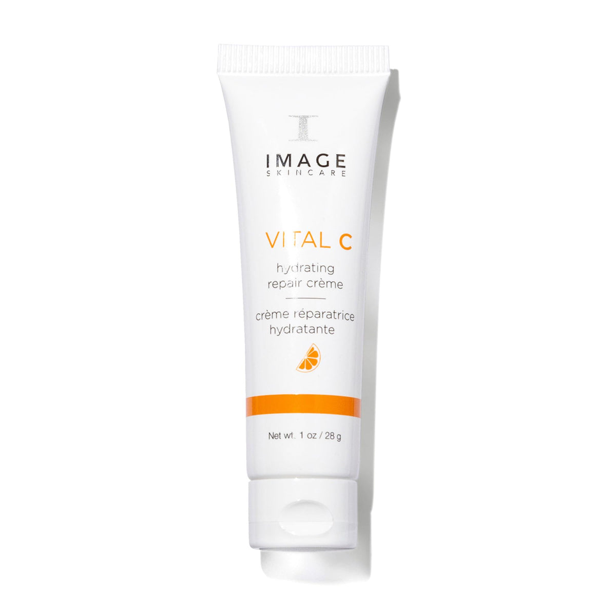 IMAGE Skincare Vital C Hydrating Repair Creme jar reveals rich night cream for dry skin.