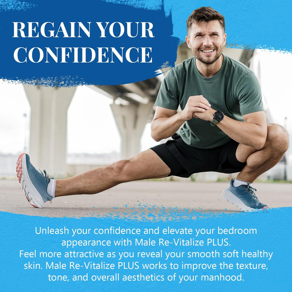 Imagine Dermatology Male Re-Vitalize Plus packaging on shelf for home use