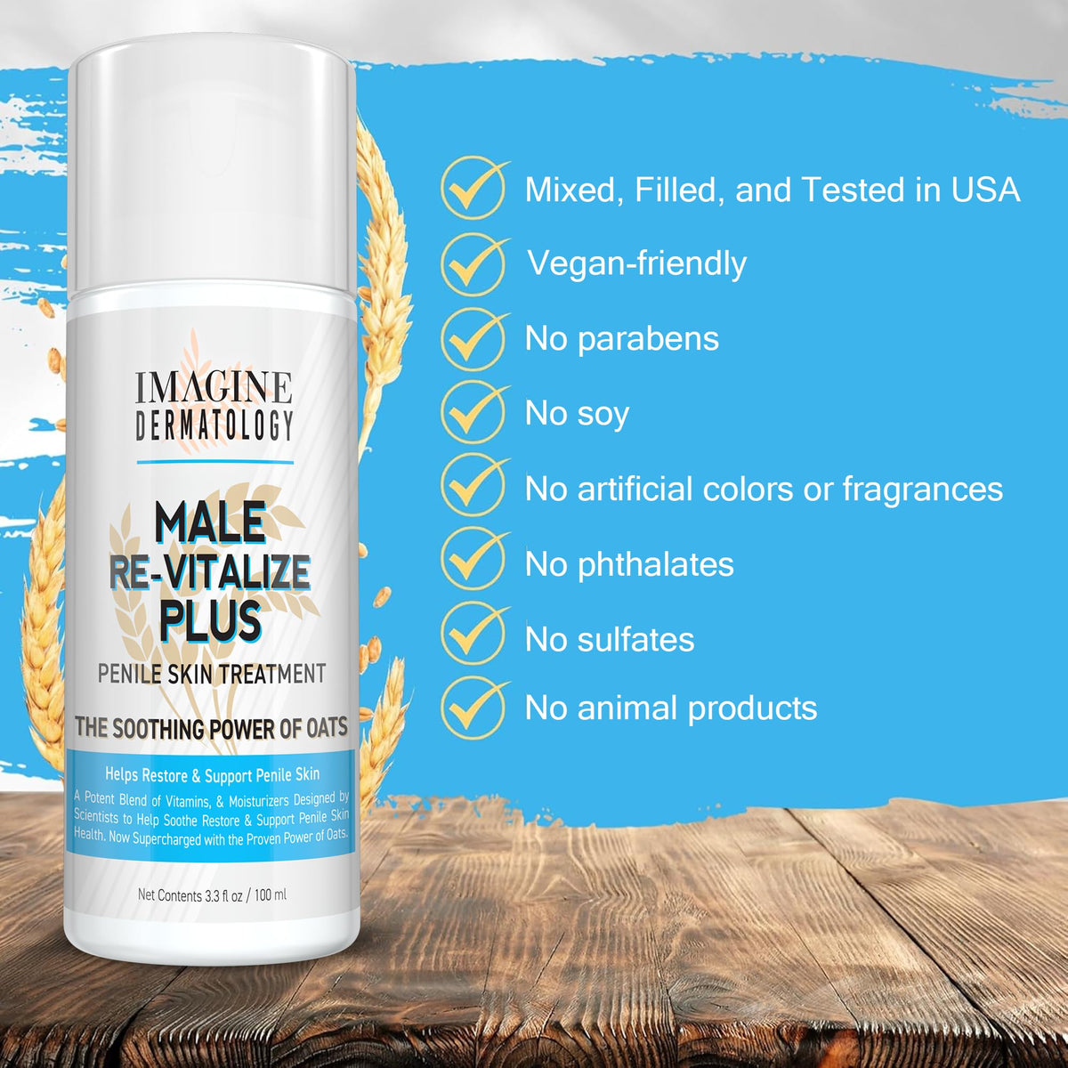 Imagine Dermatology Male Re-Vitalize Plus texture absorbed after application