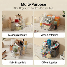 Imakmasion compact vanity organizer fits on countertops for tidy routines.