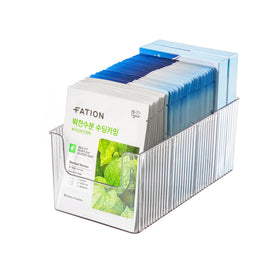 Imakmasion face mask organizer in clear plastic shows masks clearly for quick selection.