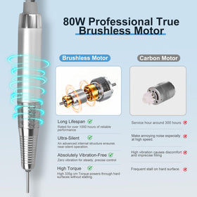 IMENE nail drill LCD screen display shows speed and battery status