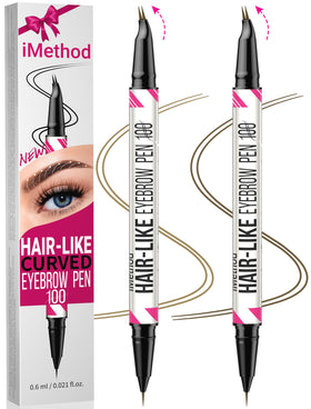 iMethod Curved Brow Pen packaging with red bow for quick touch-ups.