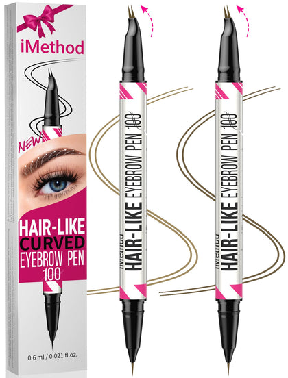 iMethod Curved Brow Pen packaging with red bow for quick touch-ups.