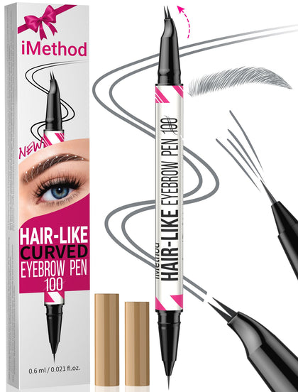 iMethod Curved Eyebrow Pen close-up of curved-tip for ultra-precise hair-like strokes