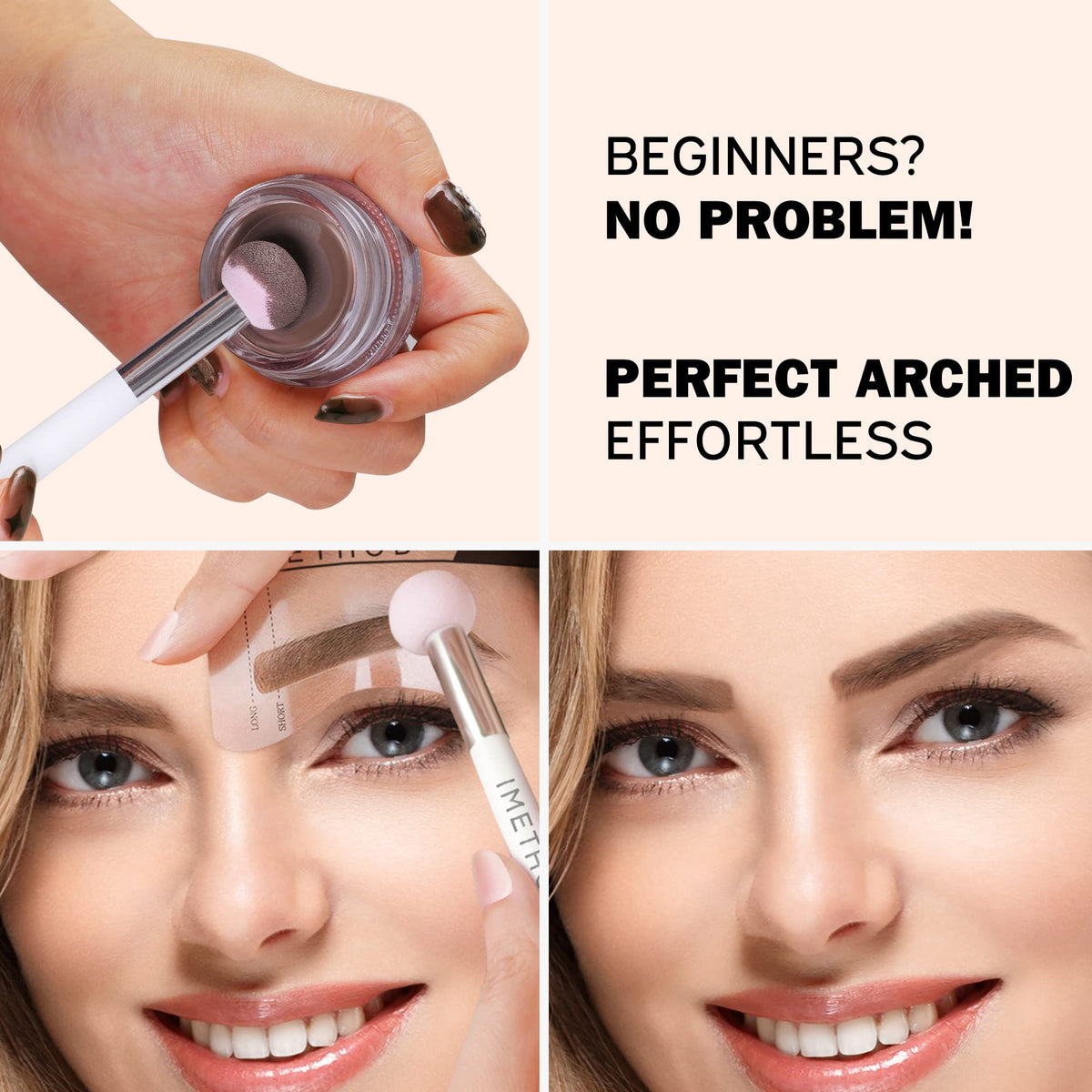 iMethod dual-ended angled brush for precise shaping