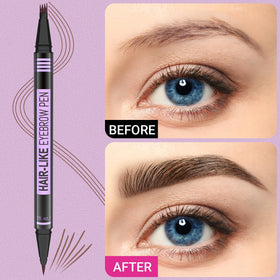 iMethod Eyebrow Pen 4-fork-tip fills sparse areas with smooth, natural shading.