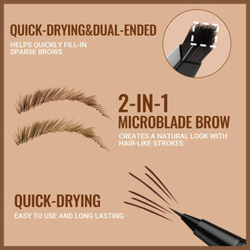 iMethod Eyebrow Pen dual-ended design with brush and liner for versatile makeup application.