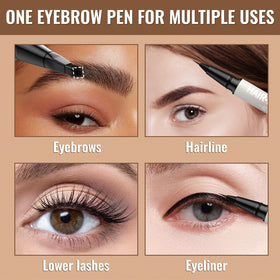 iMethod Eyebrow Pen reddish-brown shade complements warm tones.