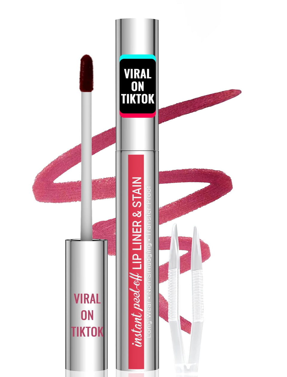 iMethod Lip Stain Mauve application delivers precise lip line color.