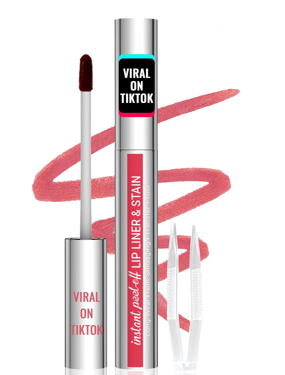 iMethod Lip Stain nude pink tube showing long-lasting color.