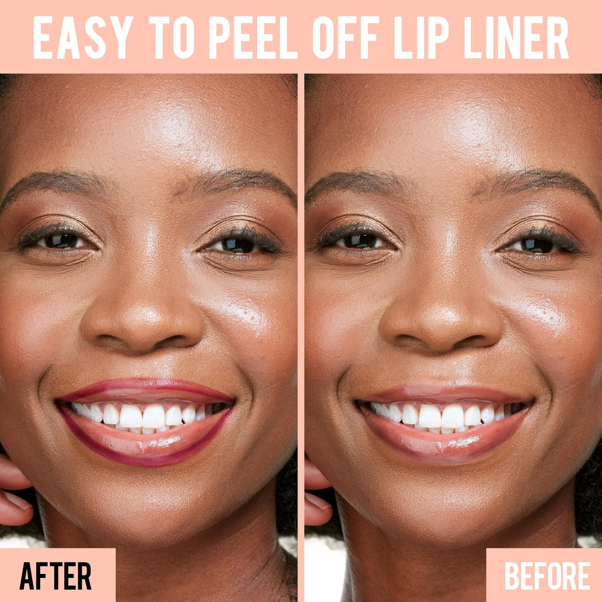 iMethod Lip Stain tweezer in use for peel-off application.