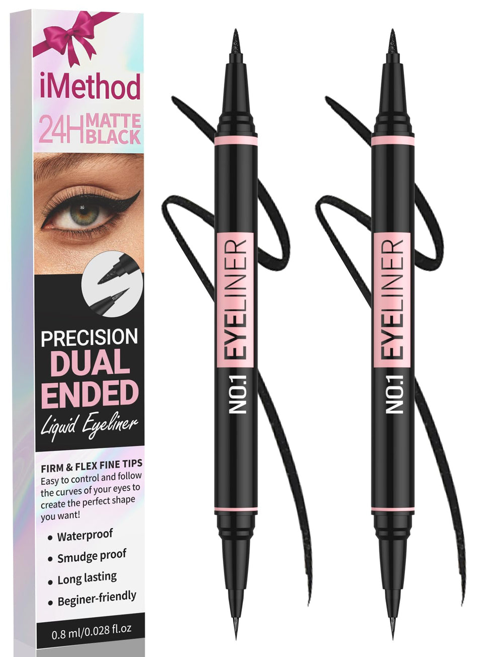 iMethod Liquid Eyeliner fine-tip close-up for precise natural lines
