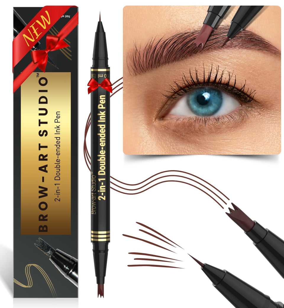 iMethod Microblading Eyebrow Pencil front view shows precise, hair-like strokes for natural brows.