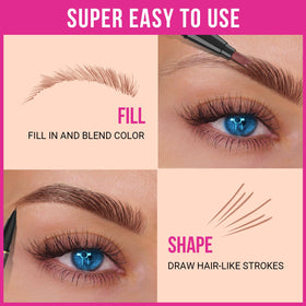 iMethod reddish-brown shade swatch complements auburn hair tones.