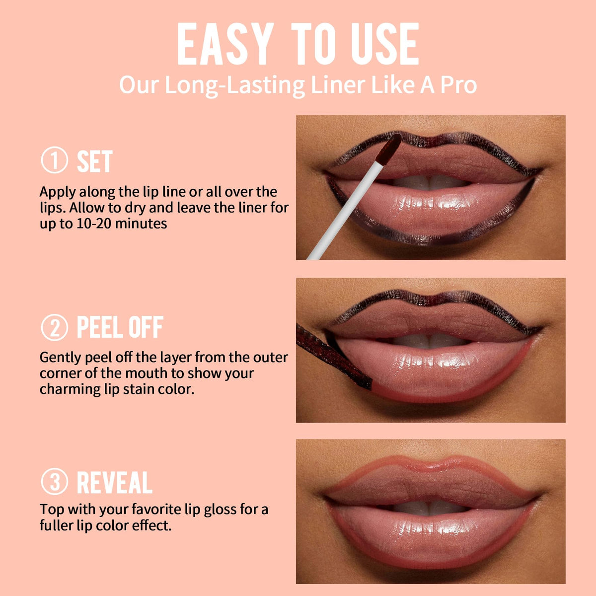 iMethod Natural Ingredients Lip Stain uses gentle, paraben-free formula for color.