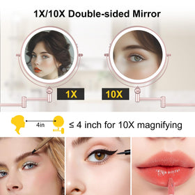 IMIKONA 10x magnification detail for precise eyebrow shaping and lash work.