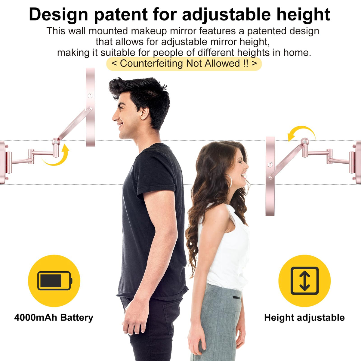 IMIKONA extendable arm with 360-degree rotation enables flexible positioning during routines.