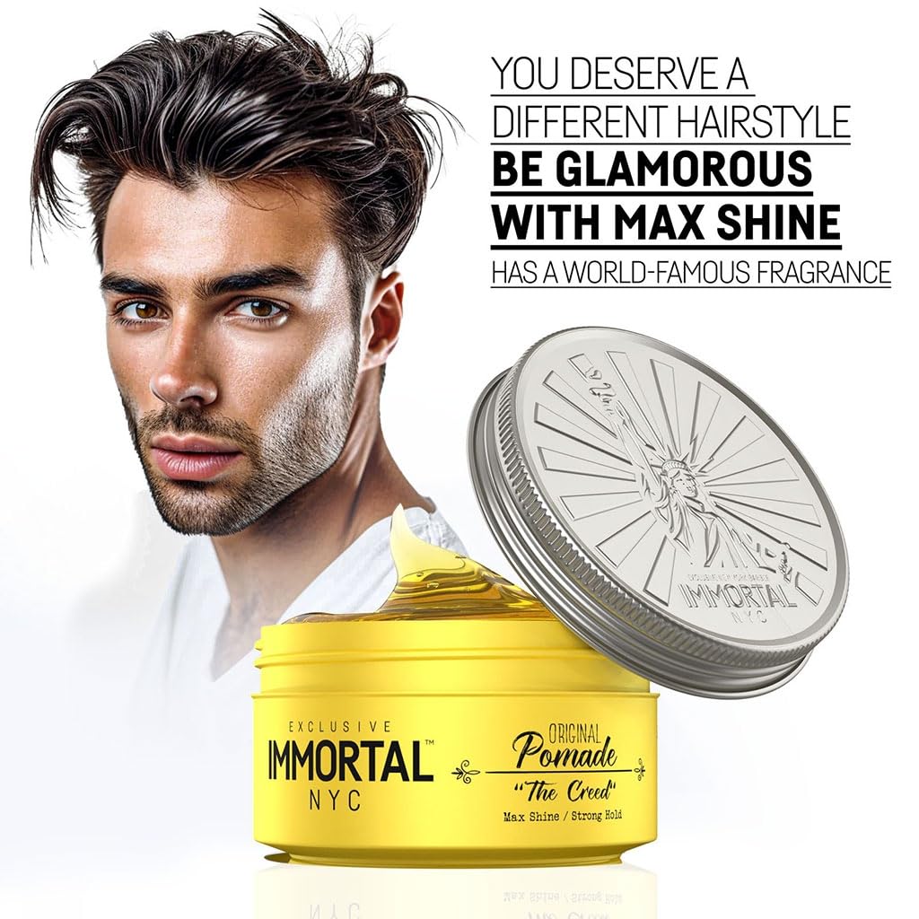 Immortal NYC Creed pomade uses all-natural ingredients to reduce exposure to harsh chemicals.