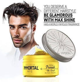 Immortal NYC Creed pomade uses all-natural ingredients to reduce exposure to harsh chemicals.