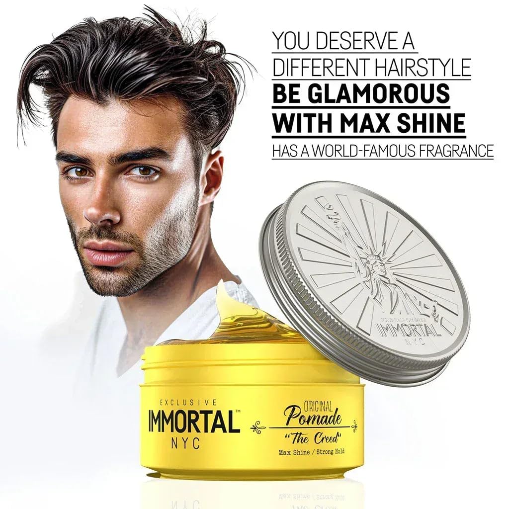 Immortal NYC Creed pomade provides defined texture for versatile, modern looks.