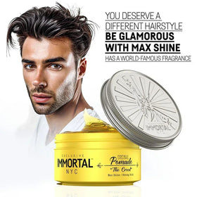 Immortal NYC Creed pomade provides defined texture for versatile, modern looks.