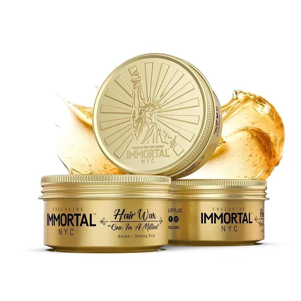 Immortal NYC One In A Million Hair Wax finished look with strong hold and shine