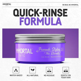 Immortal NYC The Eternity pomade hair texture definition for a sharp, lasting look.