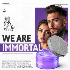 Immortal NYC The Eternity pomade wash-out easy formula for clean, healthy hair.
