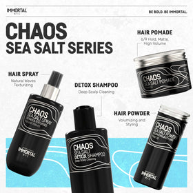 Immortal NYC Chaos sulfate-free formula helps maintain hair health and texture.