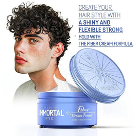 Styled textured hair with matte finish using Immortal NYC pomade