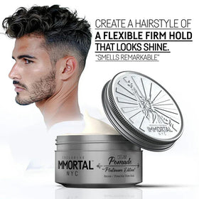 Immortal NYC Platinum Edition in hand showing creamy, easy-to-use texture
