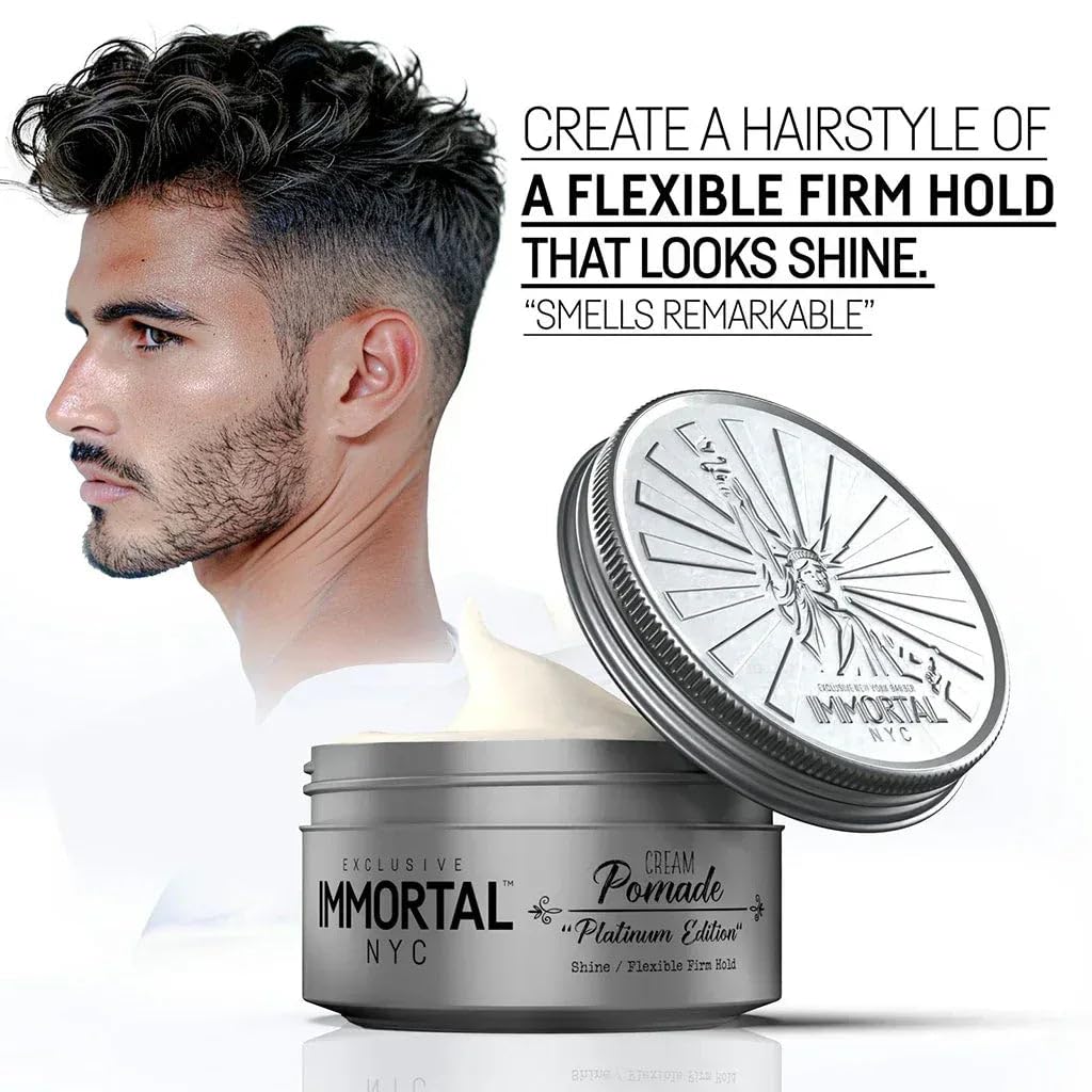 Immortal NYC Platinum Edition in hand showing creamy, easy-to-use texture