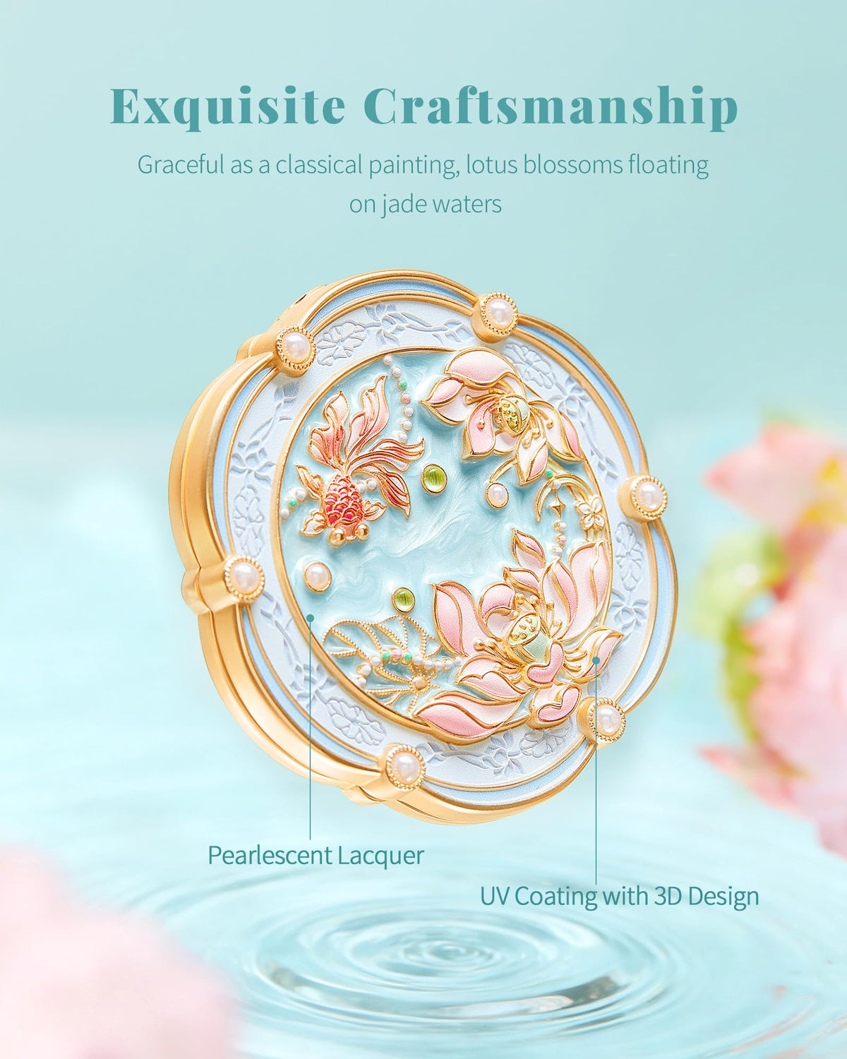 Imperblooms Travel pocket mirror ideal for on-the-go touch-ups