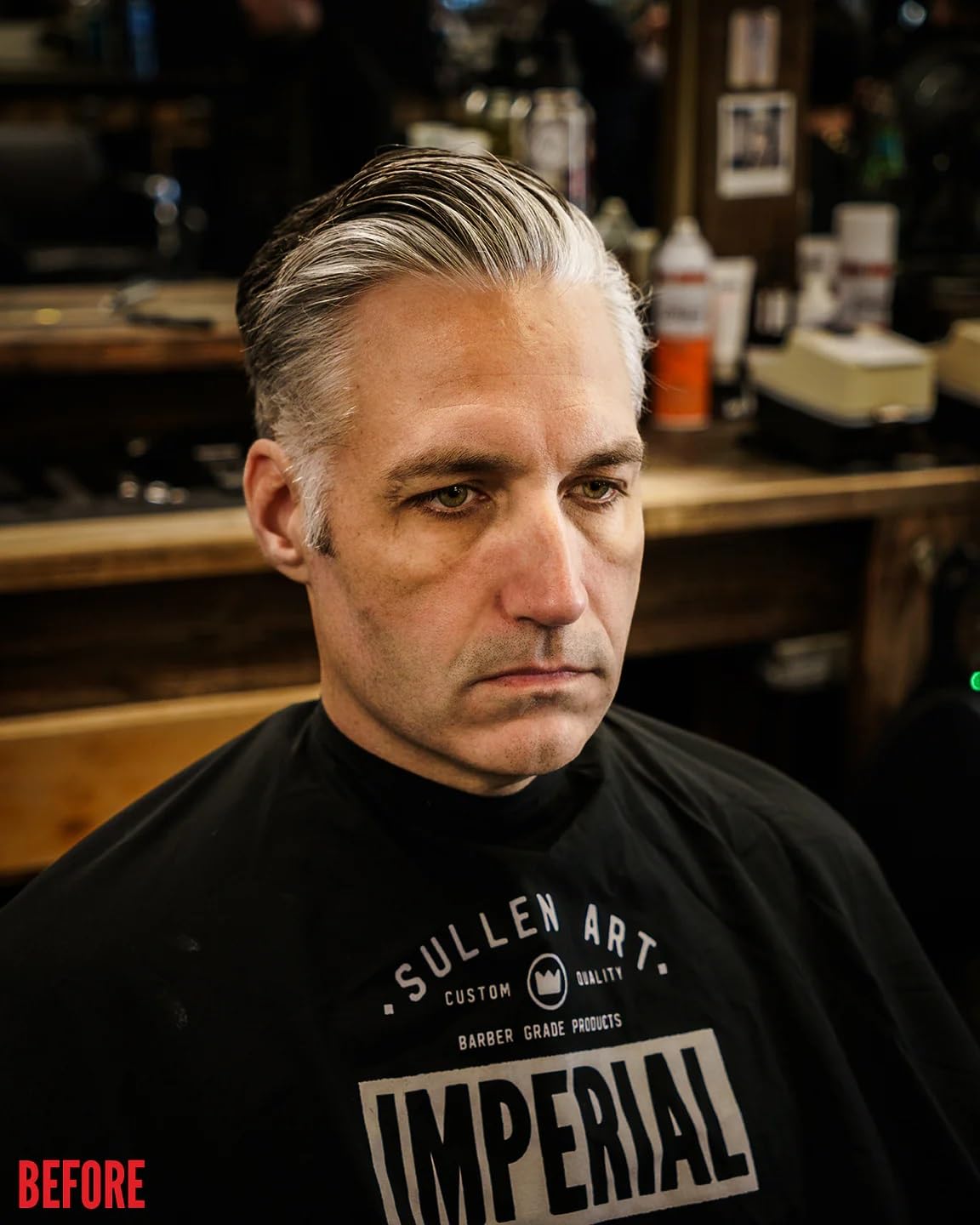 Imperial Black Top Pomade low-shine finish for natural look.
