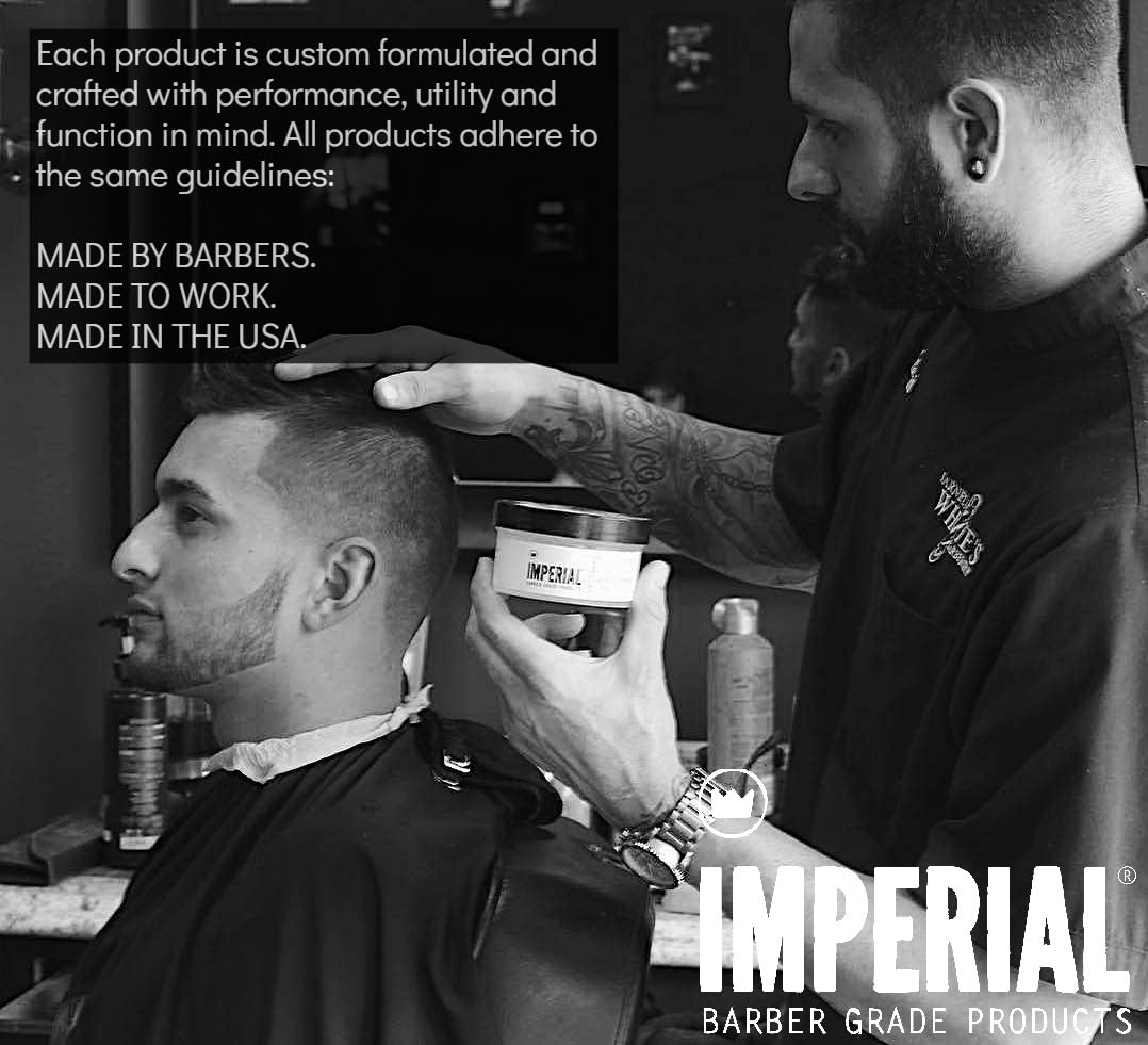 Imperial Black Top Pomade made in USA supports premium domestic production.