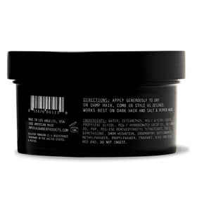 Imperial Black Top Pomade water-based with tint for easy washout.