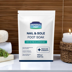 Imperial Feet calluses softening action after soak.