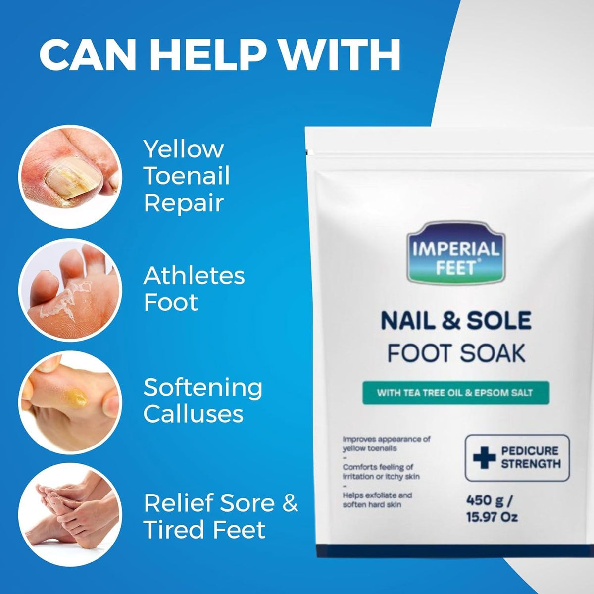 Imperial Feet spa-at-home experience with plant-based formula.