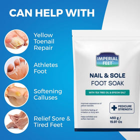 Imperial Feet spa-at-home experience with plant-based formula.